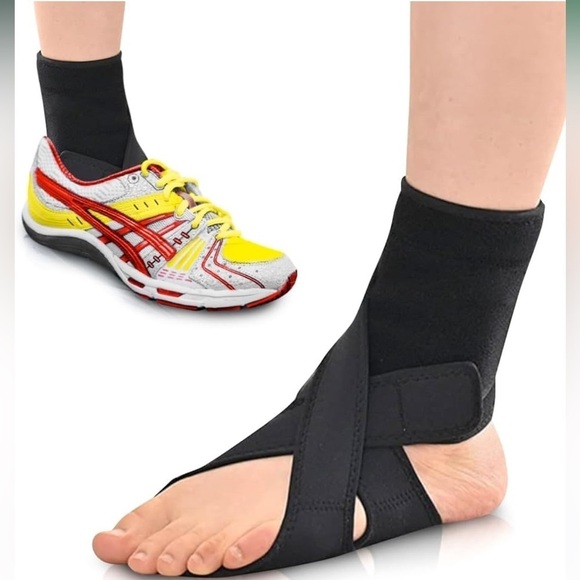 Brand New AFO Foot Drop Ankle Brace Black Neoprene Right Foot Walking Support - Picture 1 of 13